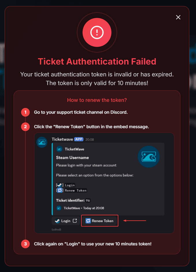 Invalid Token Page