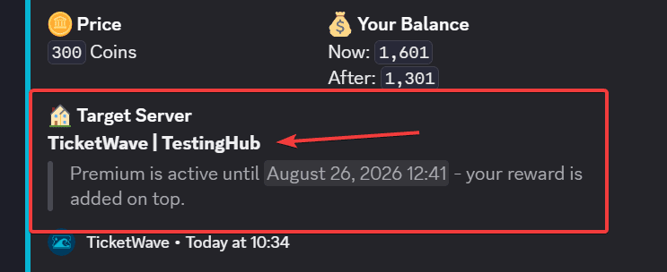 Premium Purchase Confirmation