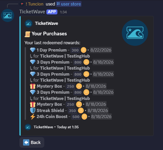 Purchase History